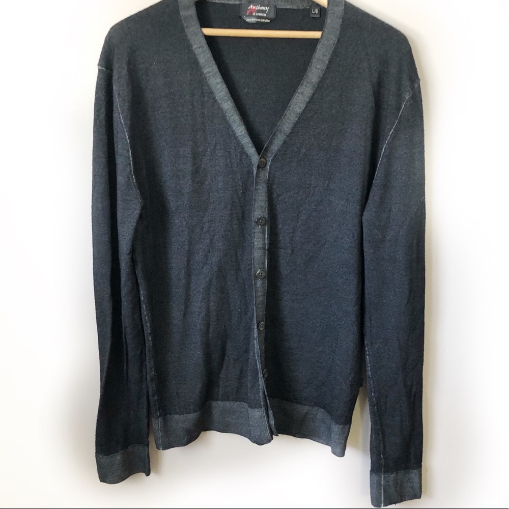 ANTHONY of LONDON merino wool cardigan men’s large